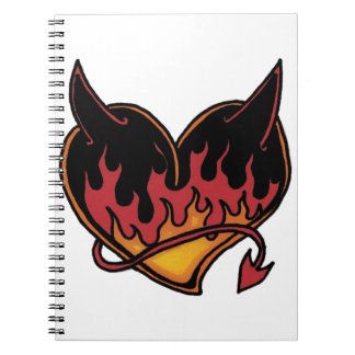Cuaderno espiral del corazón del diablo
