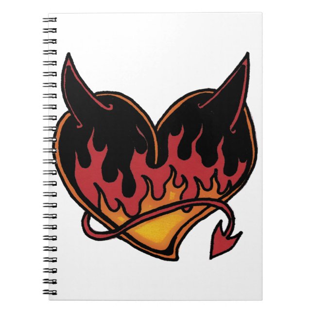 Cuaderno espiral del corazón del diablo (Frente)