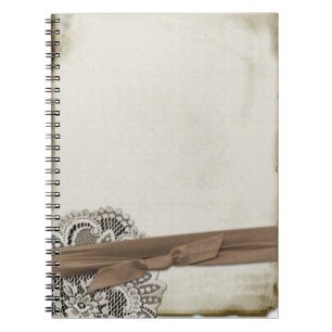Cuaderno espiral del cordón del vintage