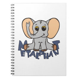 Cuaderno espiral del elefante de Metalphant -