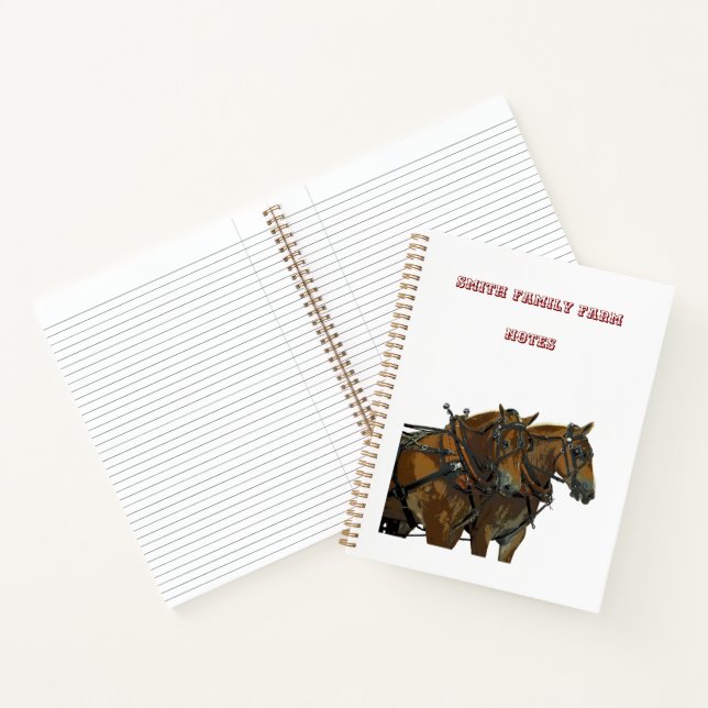 Cuaderno espiral del equipo de caballos de tiro be (Interior)