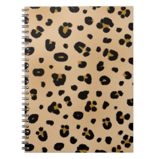Cuaderno espiral del estampado leopardo