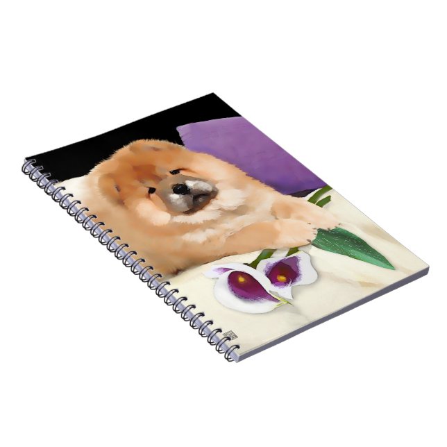 Cuaderno espiral del perro chino del heARTdog de (Lado Derecho)