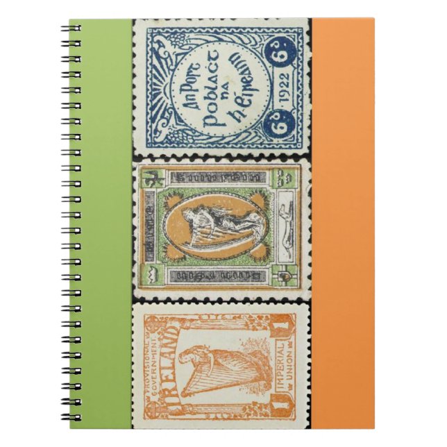 Cuaderno espiral del sello de Irlanda (Frente)