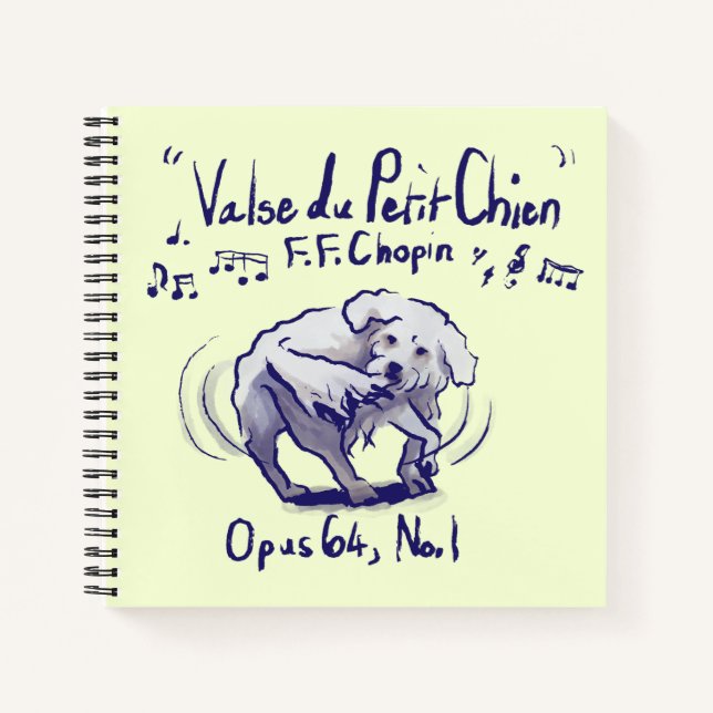 Cuaderno espiral del vals minuto de Chopin (Anverso)