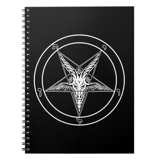 Cuaderno espiral del viejo estilo de Baphomet (Frente)