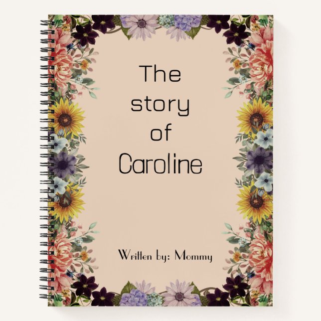 Cuaderno espiral Diario de bebé para nueva mamá (Anverso)