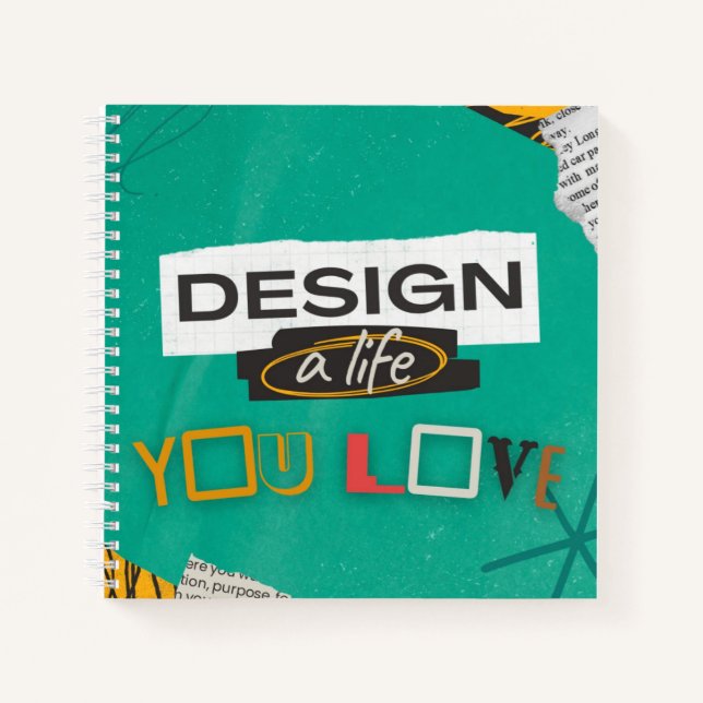 Cuaderno espiral Diseña una vida que ames (Anverso)
