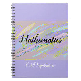 Cuaderno espiral Doddle morado de matemáticas pers