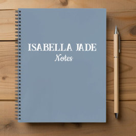 Cuaderno Espiral Dusty Blue Wide Rulance Personalizado