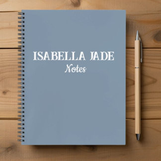 Cuaderno Espiral Dusty Blue Wide Rulance Personalizado