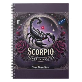Cuaderno Espiral Espiral Escorpio "Poder en Mister