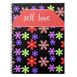 Cuaderno Espiral Estético de Amor Propio Floral El