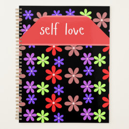 Cuaderno Espiral Estético de Amor Propio Floral El