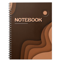Cuaderno espiral estético de tonos terrosos marron