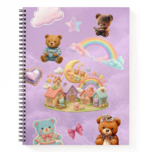 Cuaderno espiral estético Kawaii