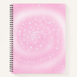 Cuaderno Espiral estridente de color rosa delgado