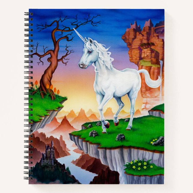 Cuaderno espiral fantasía mágica reino de unicorni (Anverso)