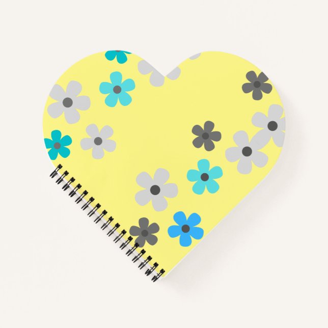 Cuaderno Espiral Floral Corazón Moderno Rústico (Anverso)