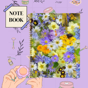 Cuaderno Espiral floral de flor de primavera