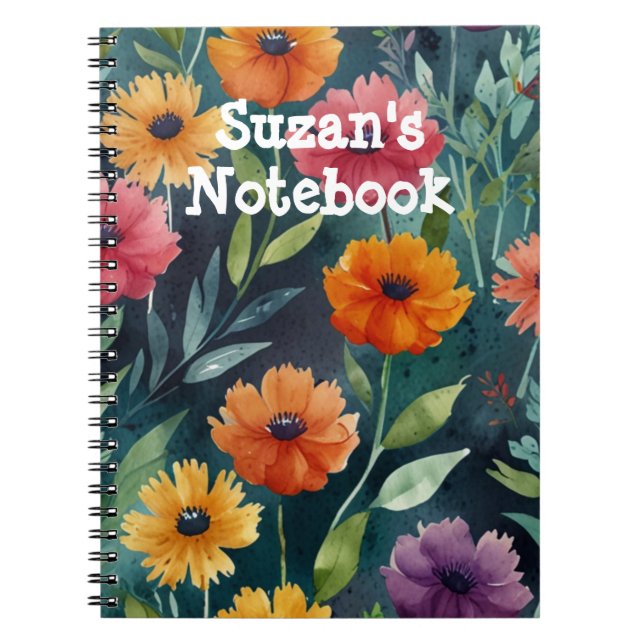 Cuaderno Espiral Floral Elegante (Frente)