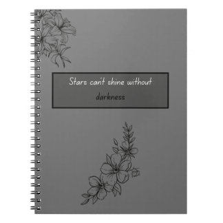Cuaderno espiral floral estético