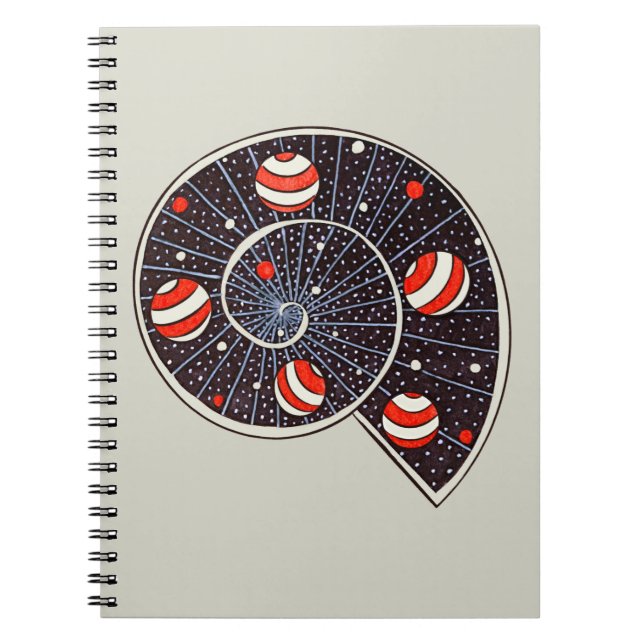 Cuaderno Espiral Galaxy Beach Ball Planetas Funny Astronomí (Frente)