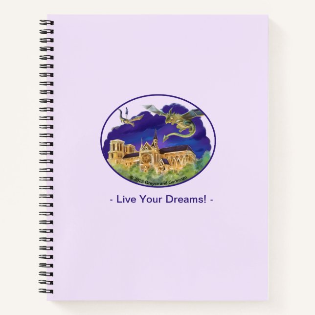 Cuaderno espiral Gargoyle Notre Dame - Sueños de P (Anverso)