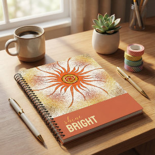 Cuaderno Espiral geométrica abstracta contemporánea colorid
