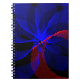 Cuaderno Espiral Geométrico con Acento Azul Girato