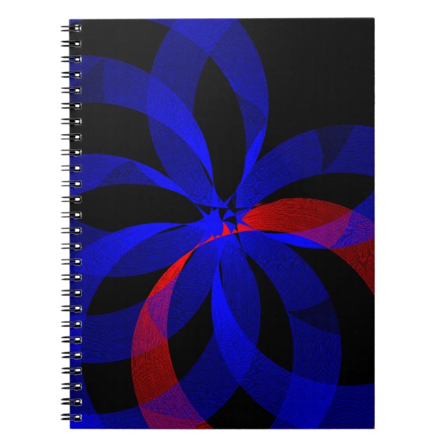 Cuaderno espiral geométrico con acento giratorio r (Frente)