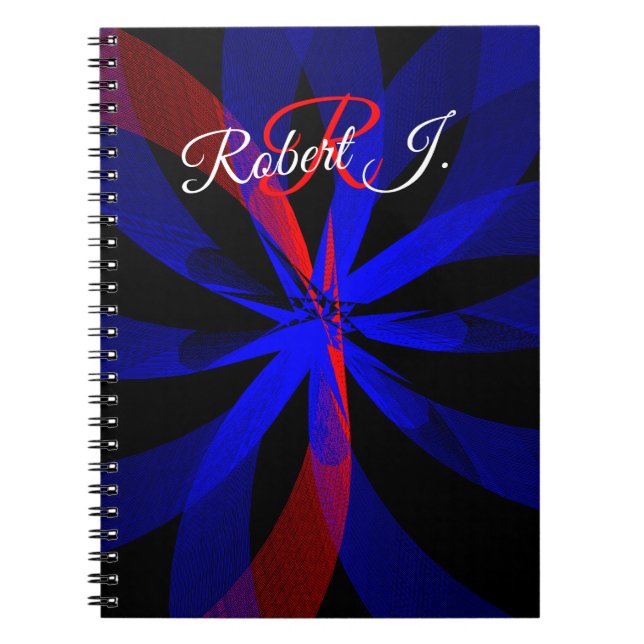 Cuaderno espiral geométrico con centro de color ar (Frente)