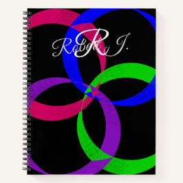 Cuaderno espiral geométrico de intercambio multico