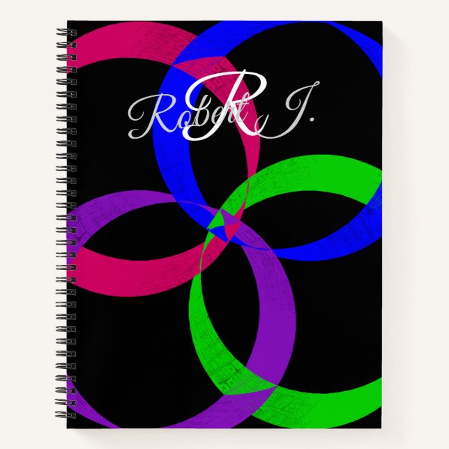 Cuaderno espiral geométrico de intercambio multico (Anverso)