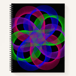 Cuaderno espiral geométrico de malla de doble bucl