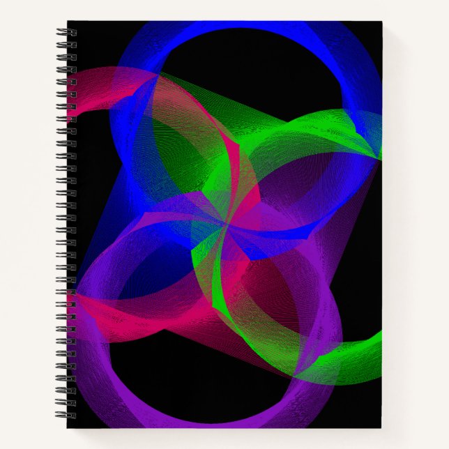 Cuaderno Espiral Geométrico de Mezcla Circular Col (Anverso)