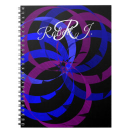 Cuaderno espiral geométrico de mezcla de bayas
