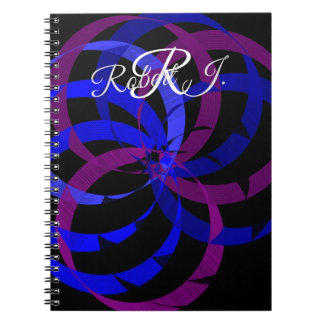 Cuaderno espiral geométrico de mezcla de bayas