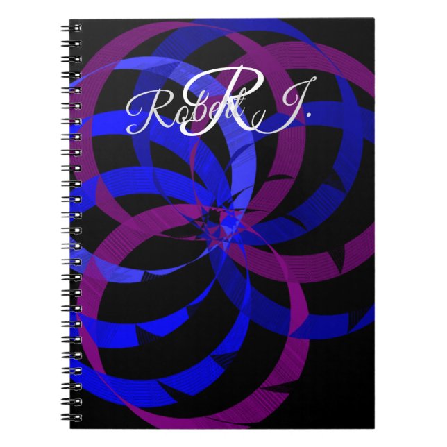 Cuaderno espiral geométrico de mezcla de bayas (Frente)