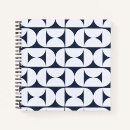 Cuaderno espiral geométrico naval modernista de me