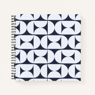 Cuaderno espiral geométrico naval modernista de me