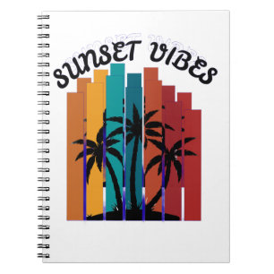 Cuaderno Espiral Gráfico de Palmeras con Vibracion