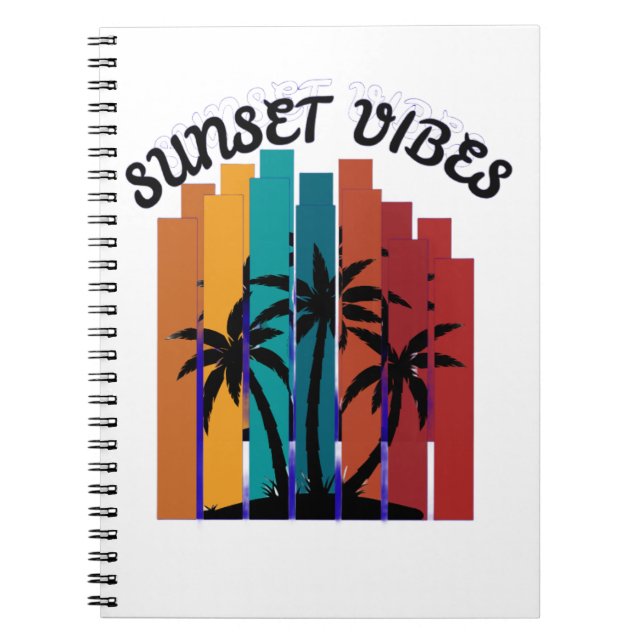 Cuaderno Espiral Gráfico de Palmeras con Vibracion (Frente)
