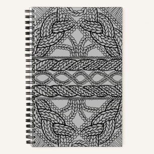 Cuaderno espiral GRAY CABLE KNIT 5.5x8.5