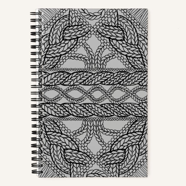 Cuaderno espiral GRAY CABLE KNIT 5.5x8.5 (Anverso)