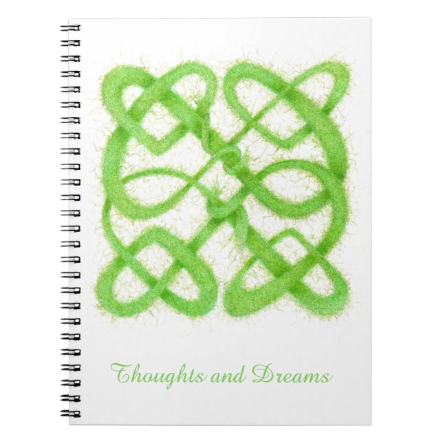 CUADERNO ESPIRAL GREEN CELTIC KNOT 6.5x8.75 (Frente)