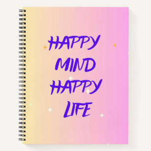 Cuaderno espiral Happy Mind – Motivacional