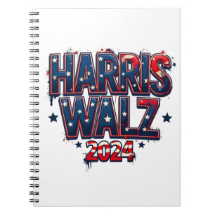Cuaderno Espiral Harris Walz 2024