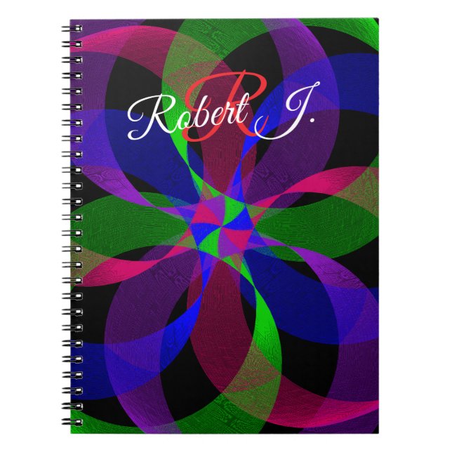 Cuaderno espiral híbrido geométrico 3D 2D (Frente)