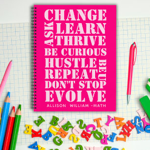 Cuaderno Espiral Inspiradora de guión retro rosa